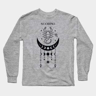 Scorpio star sign; zodiac; horoscope; star sign; astrology; birthday; gift; Scorpio symbol Long Sleeve T-Shirt